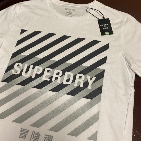 Superdry Crew Neck Pullover T Shirt Size Large - Picture 2 of 3